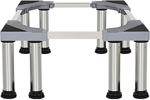 Kokorona Washing Machine Stand Mini Fridge Stand with 8 Strong Feet (11-12.2in High), Adjustable Refrigerator Base Multi-Functional Washer Dryer Pedestals, Max Load 440lbs
