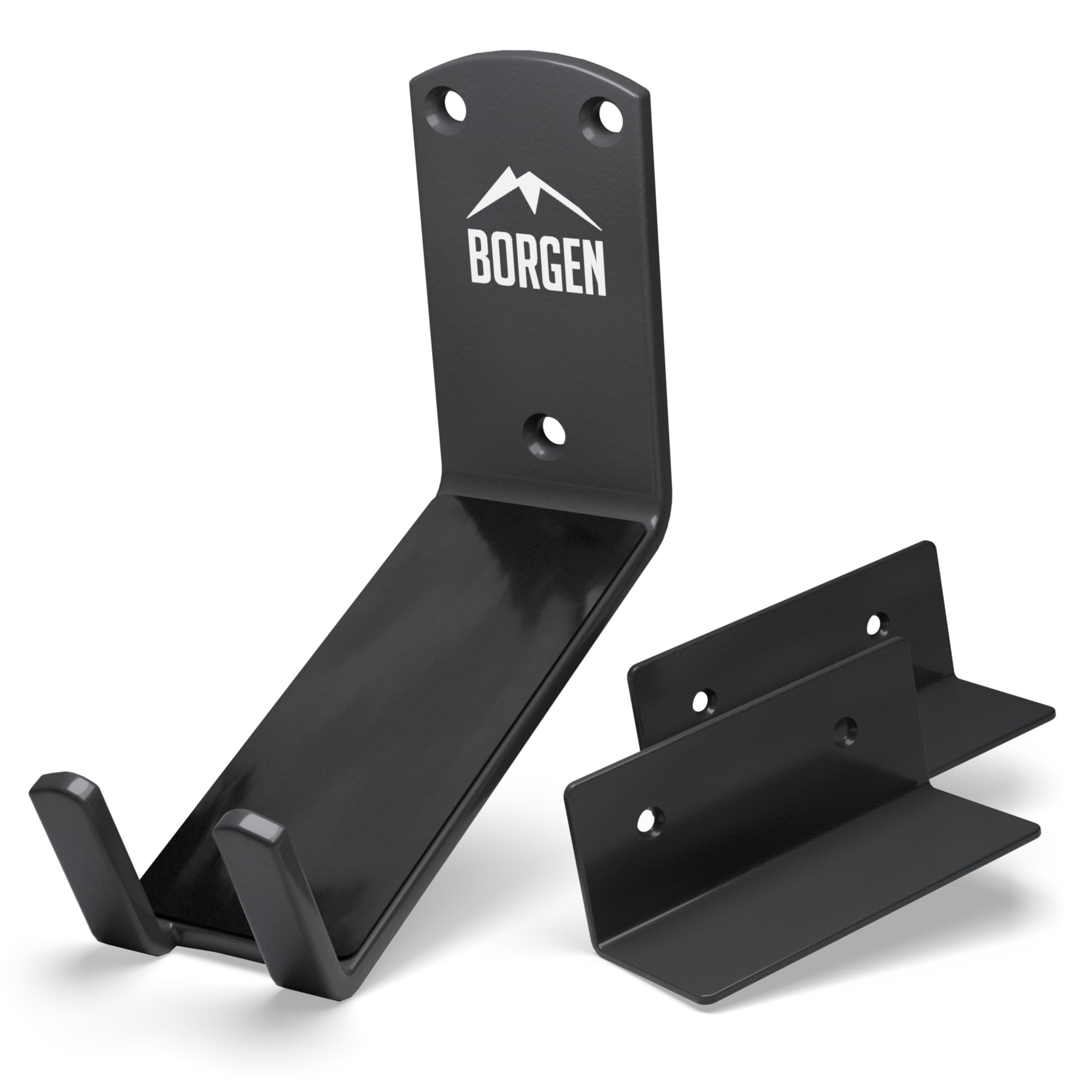 Borgen Bike Wall Mount - Bike Wall Rack Pedal for E-Bike, MTB or Road Bike with Support Bracket and Wall Protection Pads