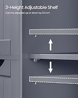 VASAGLE Narrow Bathroom Cabinet with 4 Drawers Grey LHC41GY view 5