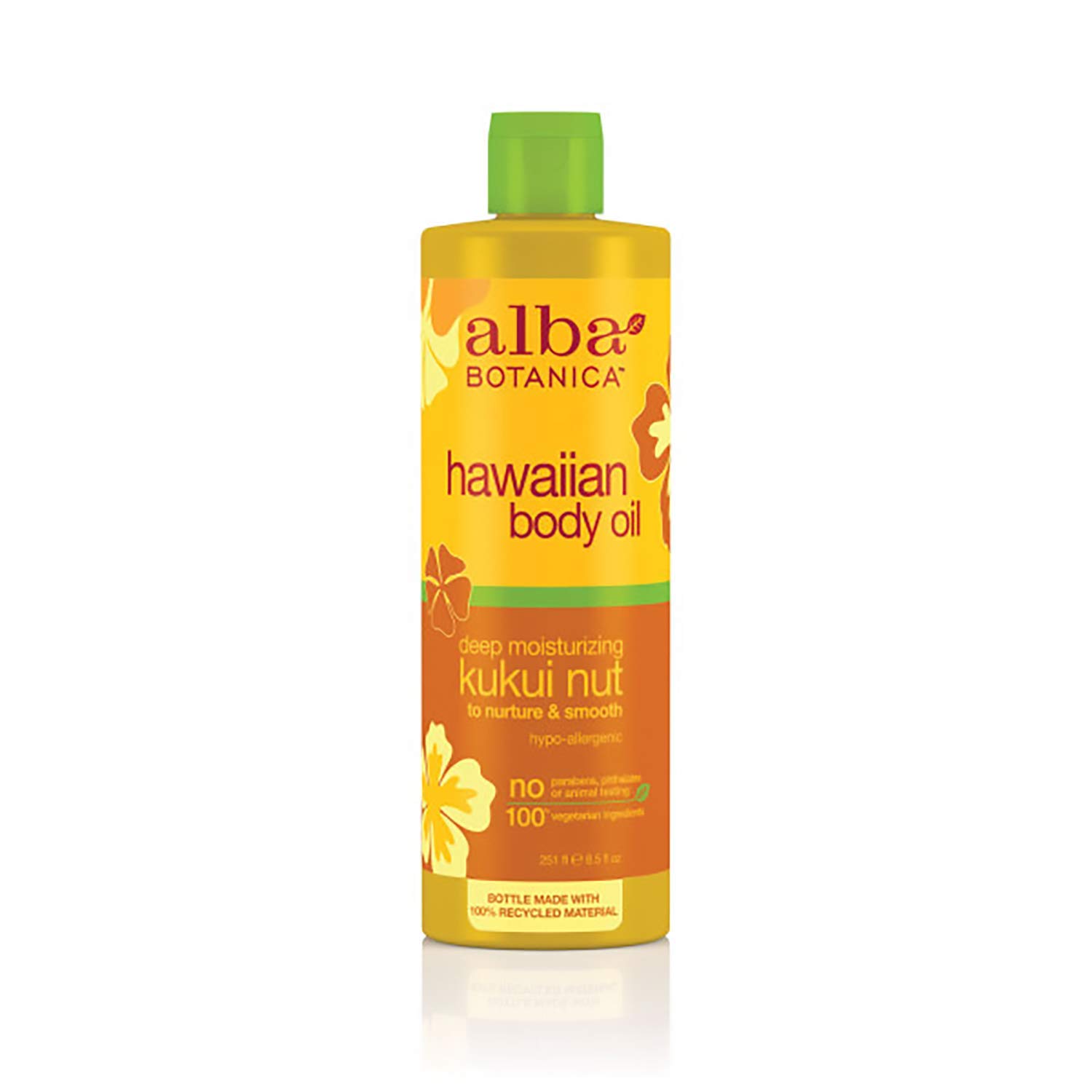 Alba Botanica Intense Hydration Body Oil, with Kukui Nut and Vitamin E, 8.5 FL OZ