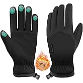 Hiramex Winter Waterproof Gloves Men Women, Windproof Warm Ski Gloves for Cold Weather, Touch Screen Snow Warm, Running Driving Cycling