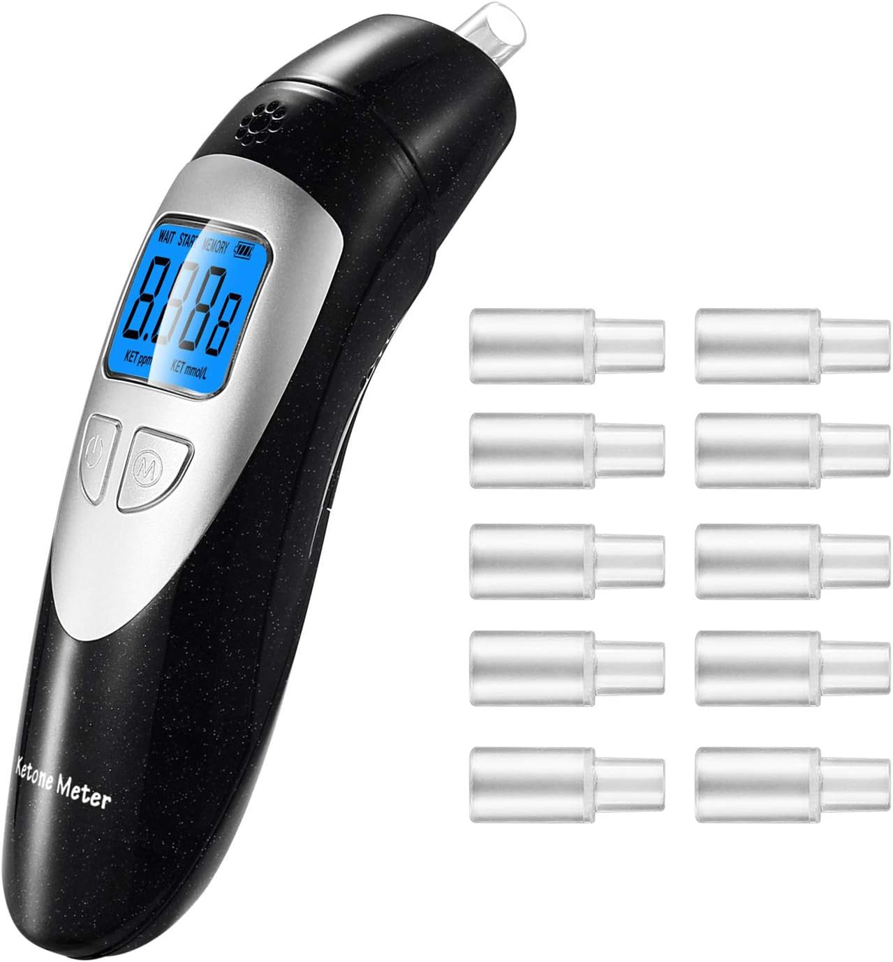 Digital Ketone Breath Meter with 10 Mouthpieces, Ketone Breath Meter: Health & Personal Care