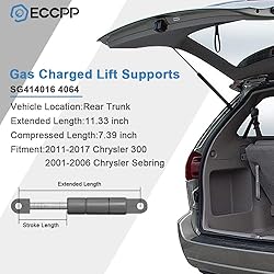 ECCPP Rear Trunk Lid Lift Supports Strut Rods for
