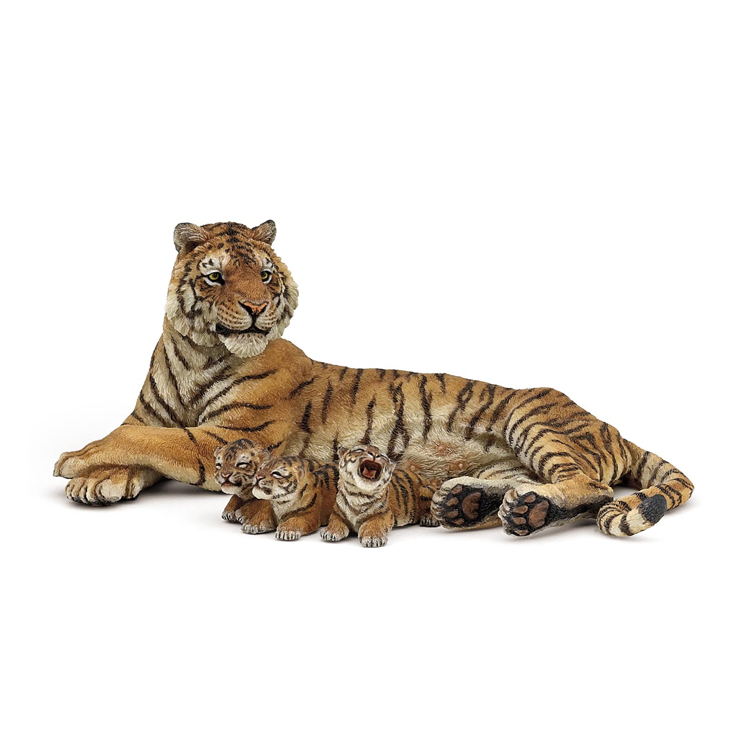 Papo - Realistic Tigress And Cubs Figure - Ages 3+ - Wild Life Collection - Educational Play Animal Family - Gift Idea Toy for Girls and Boys - 18 Cm