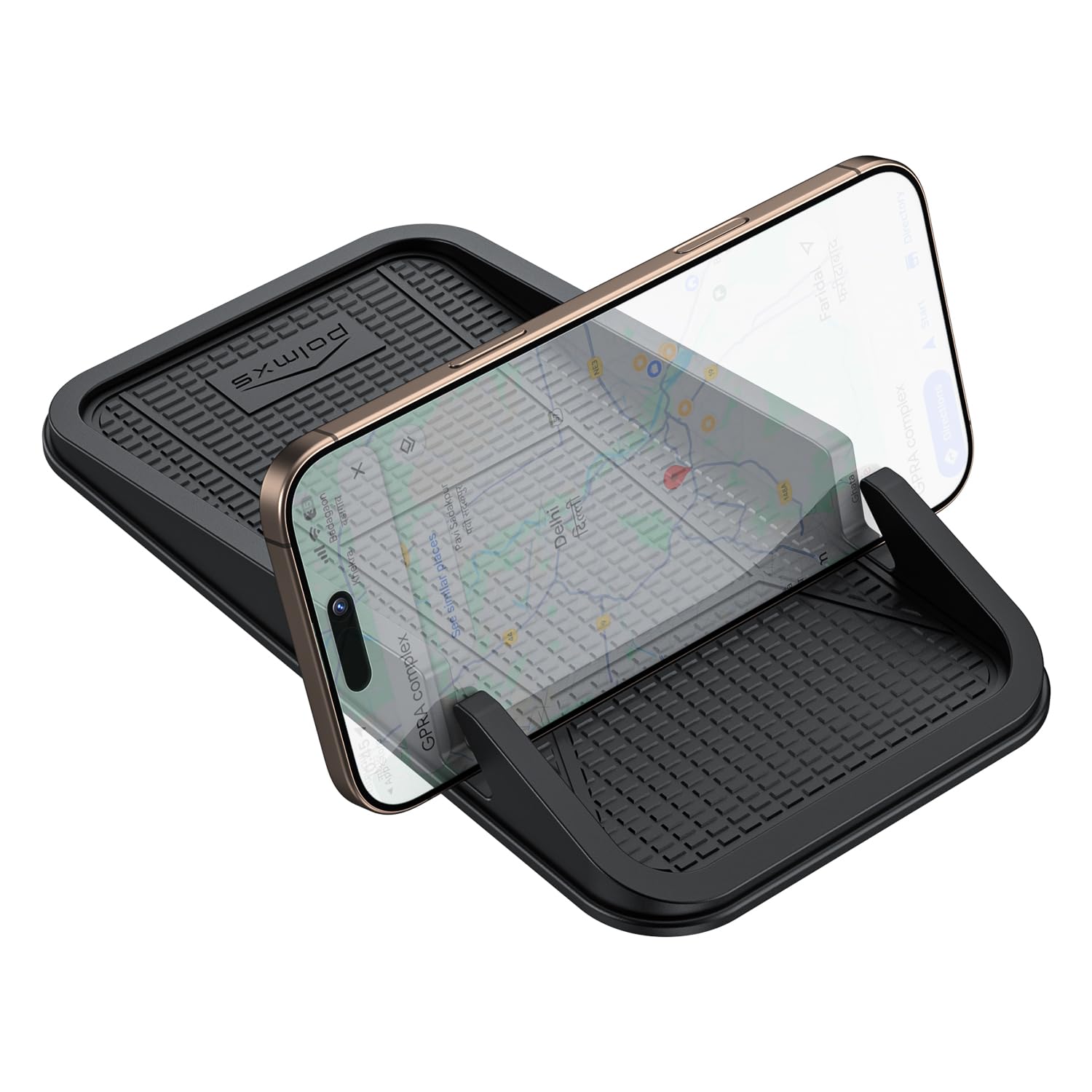 Photo 1 of POLMXS Dashboard Car Phone Holder Cell Phone car Mount Hands Free Phone Stand Non-SLI Silicone Navigation Car Pad Mat Compatible with iPhone, Samsung, Android Smartphones, GPS Devices(T17)