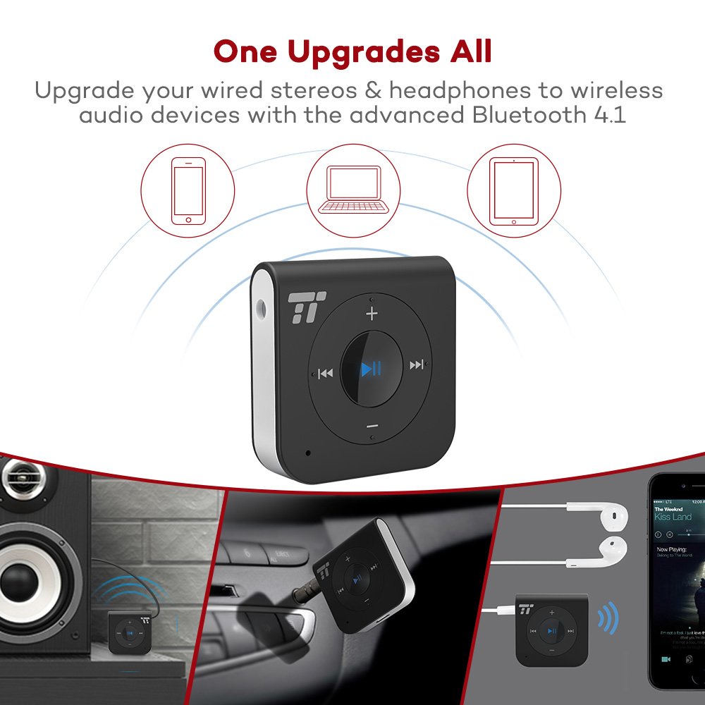 TaoTronics 15 Hour Bluetooth Receiver/Bluetooth Car Kit, TaoTronics
