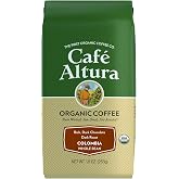 Cafe Altura Whole Bean Organic Coffee, Colombia, 10 oz Bag (Pack of 1)
