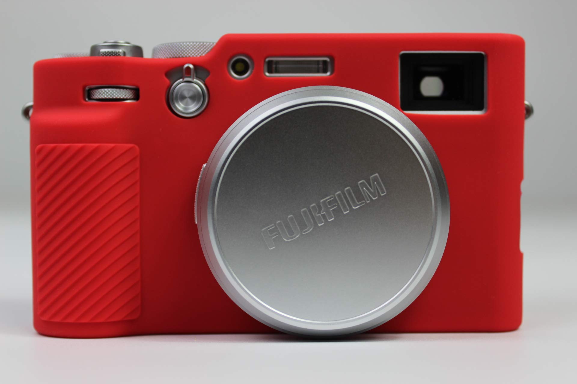 X100V Case, Zakao Soft Silicone Bag Lightweight Slim Skin Rubber Protective Digital Camera Case Cover for Fujifilm Fuji X100V (Red)
