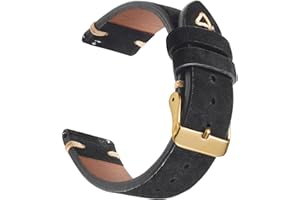 WOUKUP Quick Release Suede Leather Watch Bands Vintage Watchband for Men Watch Strap 18mm 19mm 20mm 21mm 22mm 24mm