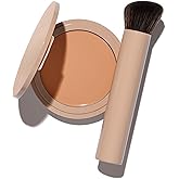 No Makeup Makeup FlexShade Foundation + Brush Duo, Cream-Balm Formula Conceals, Corrects and Camouflages with Skin-Tone Adaptive Technology, Buildable, Long-Lasting, Cruelty-Free, Vegan, Light Medium