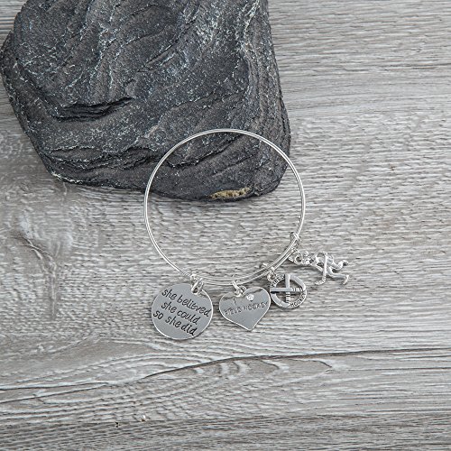 Infinity-Collection-Field-Hockey-Charm-Bangle-Bracelet-Field-Hockey-She-Believed-She-Could-So-She-Did-Jewelry-for-Field-Hockey-Players