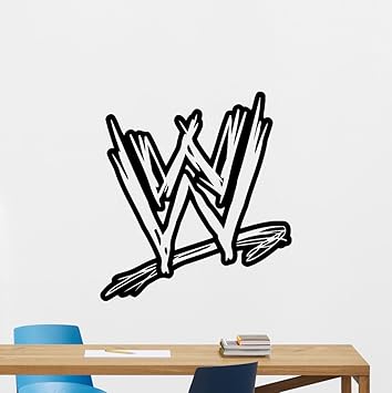 Wwe Logo Wall Decal Wrestling Vinyl Sticker Sport Wall Art Design