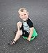 Get Out! Plastic Scooter Board in Green, Wide Handles, 12” x 12” Inches – Gym Class Manual Scooter Board for Kids