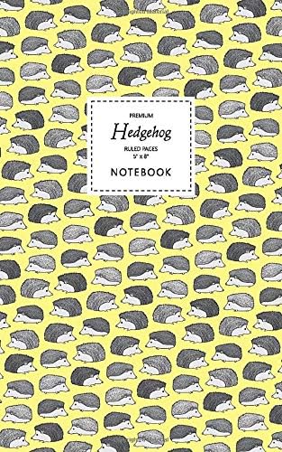 Hedgehog Notebook - Ruled Pages - 5x8 - Premium (Yellow)
