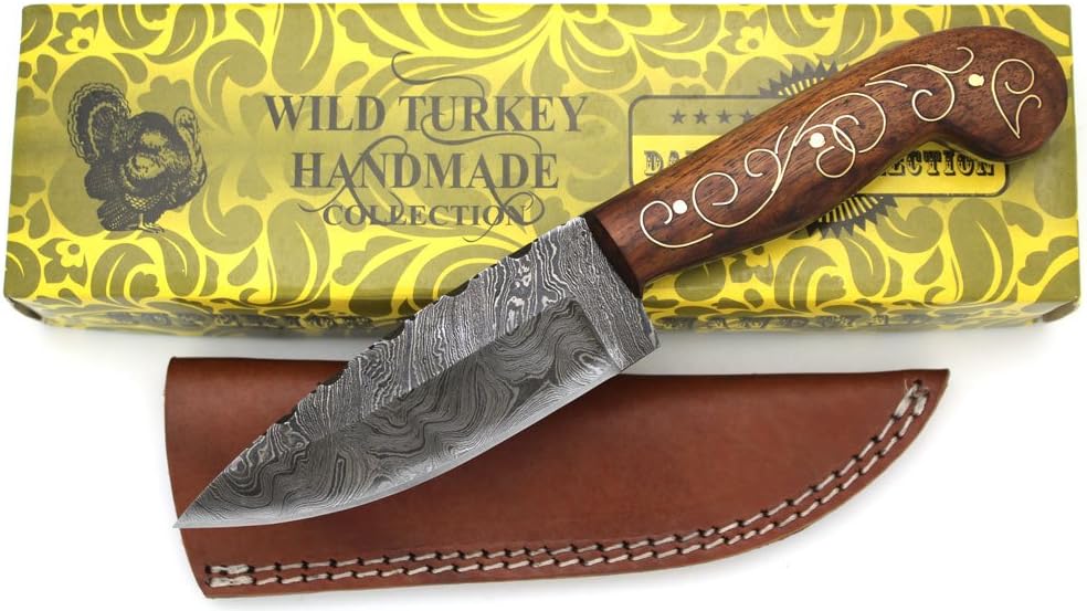 Wild Turkey Handmade Damascus Steel Collection Full Tang