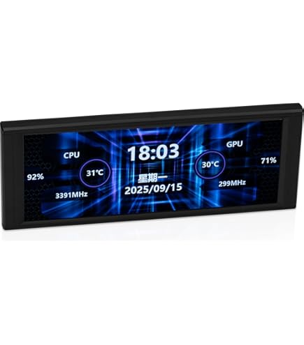 Thermalright Trofeo Vision Écran LCD AIO De 17,4 Cm, écran USB De Type C Pour Surveillance Du Matériel En Temps Réel, Avec Préréglages Et Thèmes De Bricolage Pour Boîtier De PC De