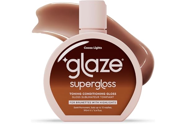 Glaze Super Gloss Colour Conditioning Semi-Permanent Toning Hair Gloss – Cocoa Lights for Medium to Dark Brown Hair with High