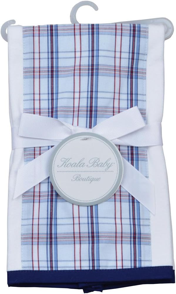 Koala Baby Boutique Boys Plaid Single Burp Cloth