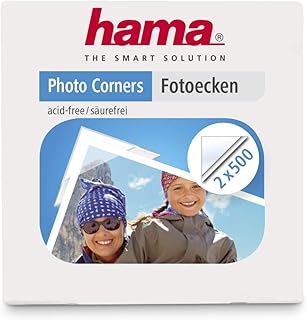 Hama Fotoecken (1000 Stück, selbstklebend, geeignet für Alben), transparent