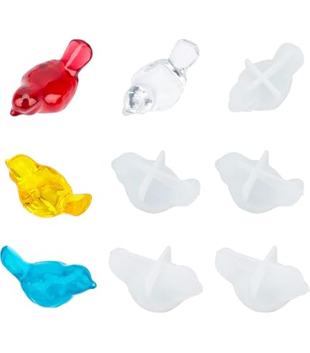 4pcs Cross Shape Silicone Molds For Keychains & Resin Crafts - Random Colors