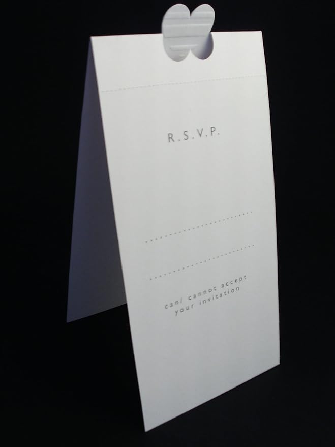 Pack of 10 Wedding Invitation Cards with Detachable RSVP Slip and Envelopes.: Amazon.co.uk ...