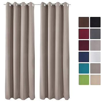 Beautissu 2er Set Gardine Thermovorhang Amelie 140x245 Cm Osen