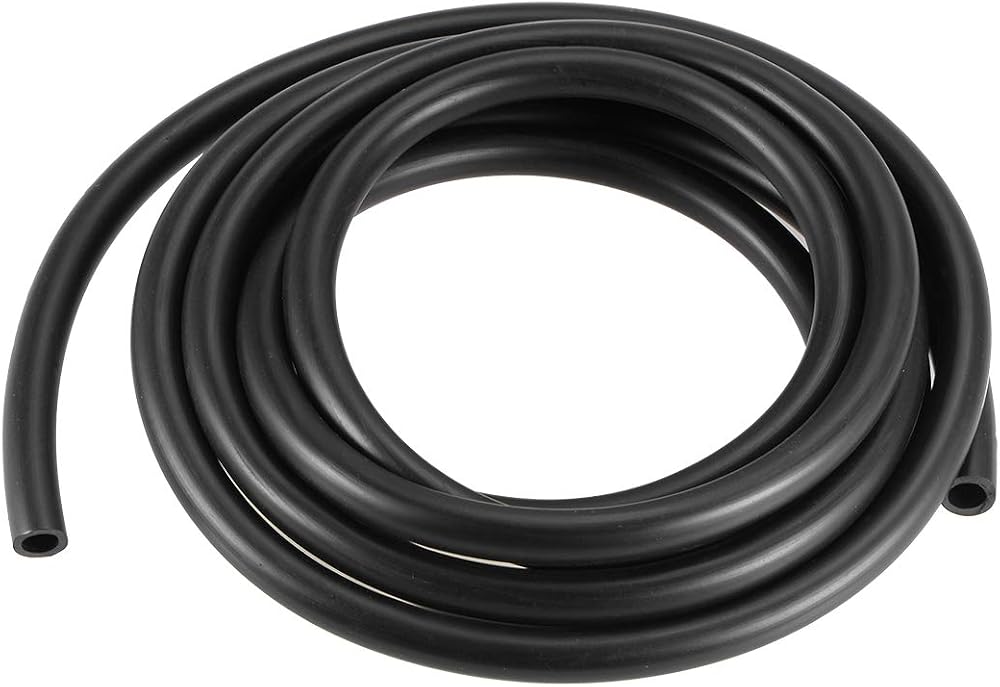 sourcing map 6mm ID x 9mm OD Rubber Lubricating Oil Hose Pipe Tubing 8.2Ft Black