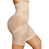 PAUKEE Tummy Control Shapewear Shorts for Women Butt Lifting Body Shaper Shorts High Waisted Seamless Girdles Under Dress