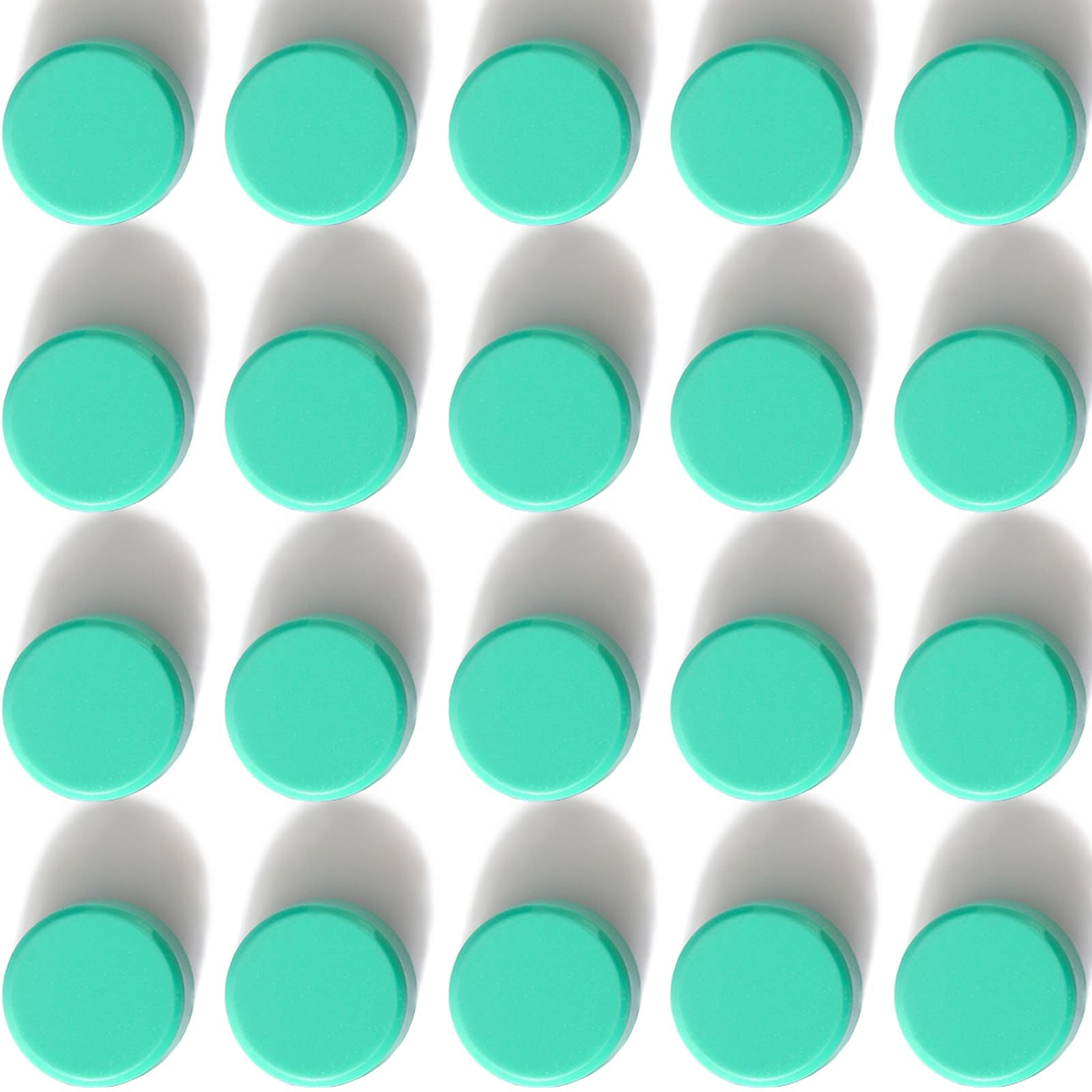 PYJLBX 20 Pack Strong Fridge Magnets, Green Round Mini Magnets, Heavy Duty Small Magnets for Whiteboard, Crafts, Office,Refrigerator, Notice Board & Classroom,Cute Decorative Fridge Magnets for Adults