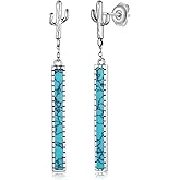 Turquoise Earrings Sterling Silver Western/Wiccan Jewelry for Women