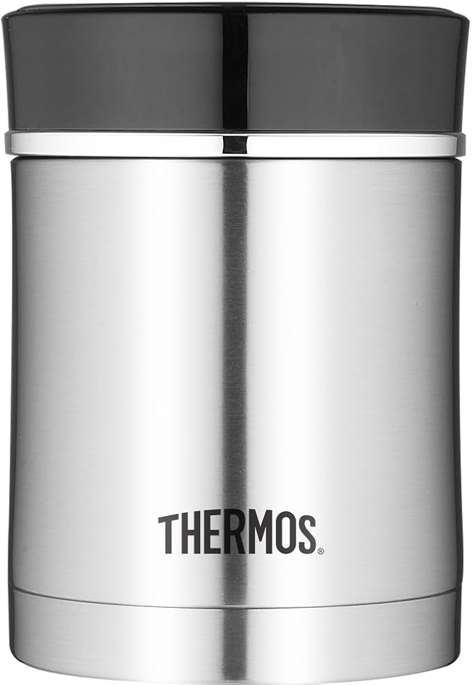 Thermos Stainless Steel Insulated Travel Food Jar With Lid, 16 Ounce