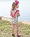 RuffleButts Infant / Toddler Girls Retro Floral One-Piece Swimsuit w/ Cross-Back