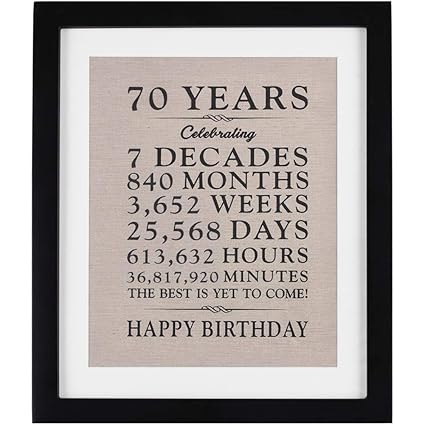 70th birthday gift ideas for husband