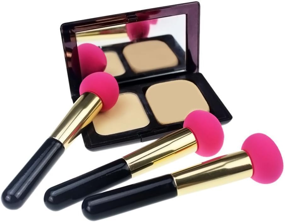 CHOKA8482; Set of 3 Beauty Cosmetic Makeup Sponges Brush Foundation/Concealer/Blush/Bronzer/Contouring/Highlighting Creams Liquid Makeup Foundation Applicator Brush