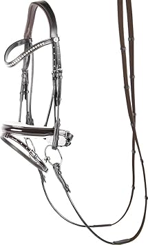 Harry's Horse Schwedische Trense Classic Round Leder Lack Kristalle