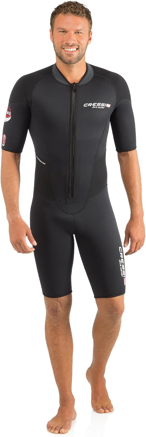 Cressi Men Endurance Short Wetsuit - Black, X-Large/Size 5