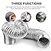 4/6in Aluminum Foil Duct Hose Grow Tent Room Ventilation Cooling System Flex Air Intake Helix Pipe Exhaust Inline Fan Filter CFM Flexible Clothes Dryer Vent with 2 Tension Hose Clamps HVAC Heat Duct