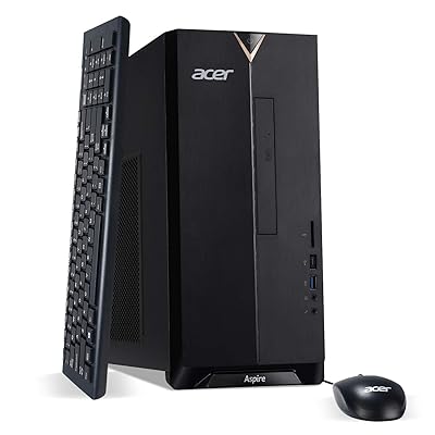 Acer Aspire TC-895-UA92 Desktop, 10th Gen Intel Core i5-10400 6-Core Processor, 12GB 2666MHz DDR4, 512GB NVMe M.2 SSD, 8X DVD, 802.11ax Wi-Fi 6, USB 3.2 Type C, Windows 10 Home