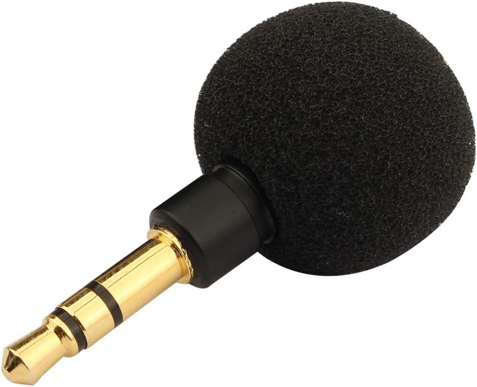 Futheda 3.5mm Mini Stereo Directional Microphone Mic Compatible with Mobile Phone Pad PC Laptop Studio Video Recording Noise Cancelling Small Mic Plug and Play