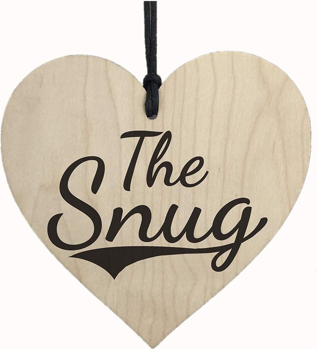 Red Ocean The Snug Wooden Hanging Heart Bedroom Door Plaque Shabby Chic Home Decor Sign