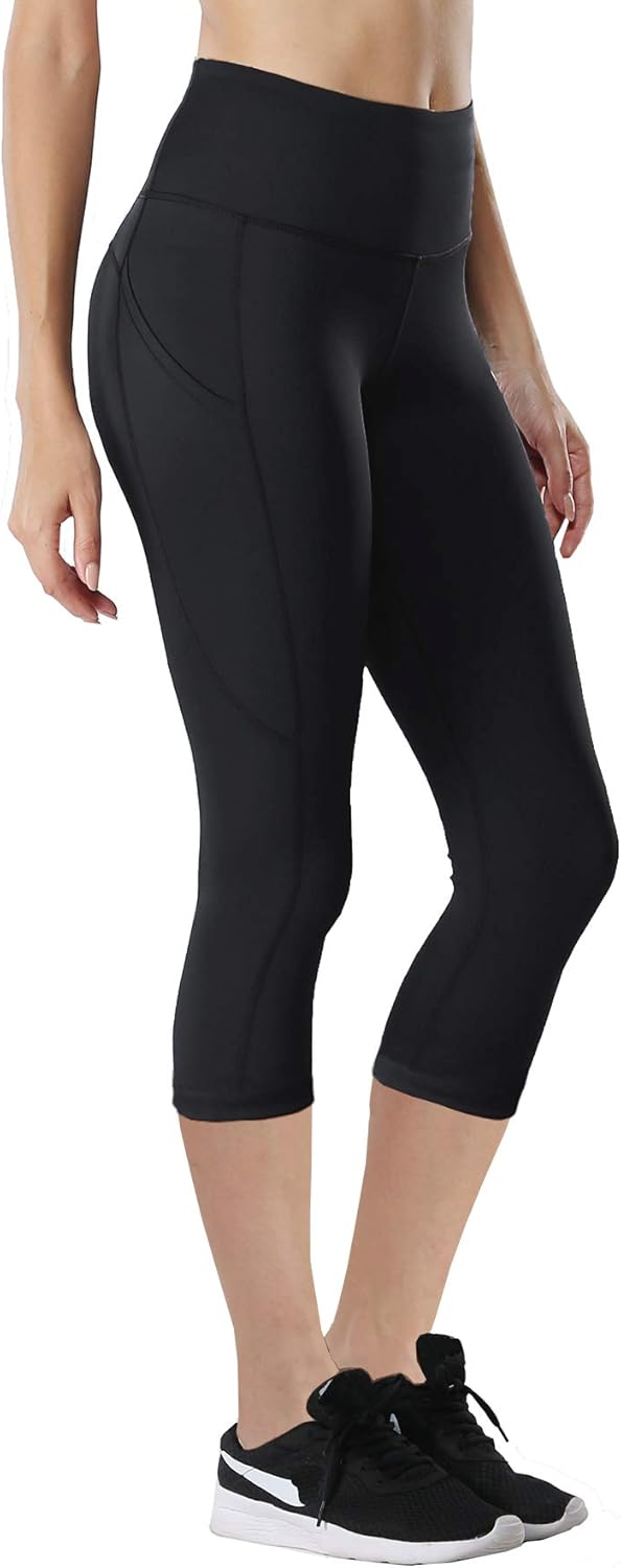 DILANNI Women's Yoga Shorts with Pockets- High Waisted Workout Shorts for Gym Biker