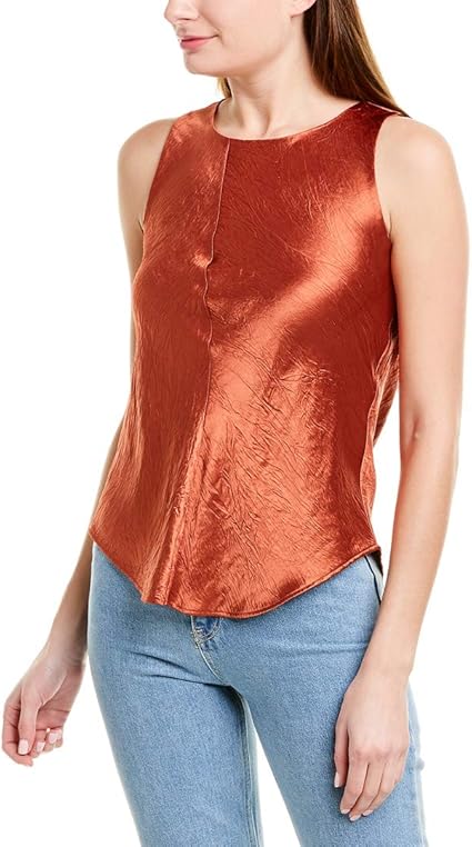 satin sleeveless shirt