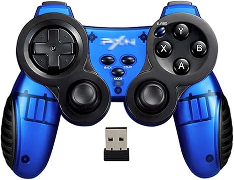Amazon Co Jp コンピュータコントローラ ゲームコントローラー マルチプレーヤー ワイヤレスコントローラー 10メートル 遅延フリー コンピューター Usb アダプター マッチング マルチプラットフォーム ビデオゲーム 15 11 5 6 5cm ブルー ホーム キッチン