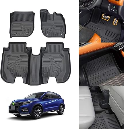 Amazon Cartist ホンダ ヴェゼル Vezel ハイブリッド車 カーマット 3dフロアマット Honda Vezel 19 1 に適用 立体フロアマット 防水 滑り防止 耐汚れ Tpo素材 カスタムパーツ 車種専用設計 取付簡単 保護パーツ カー用品 3pセット Honda Vezel ハイブリッド車