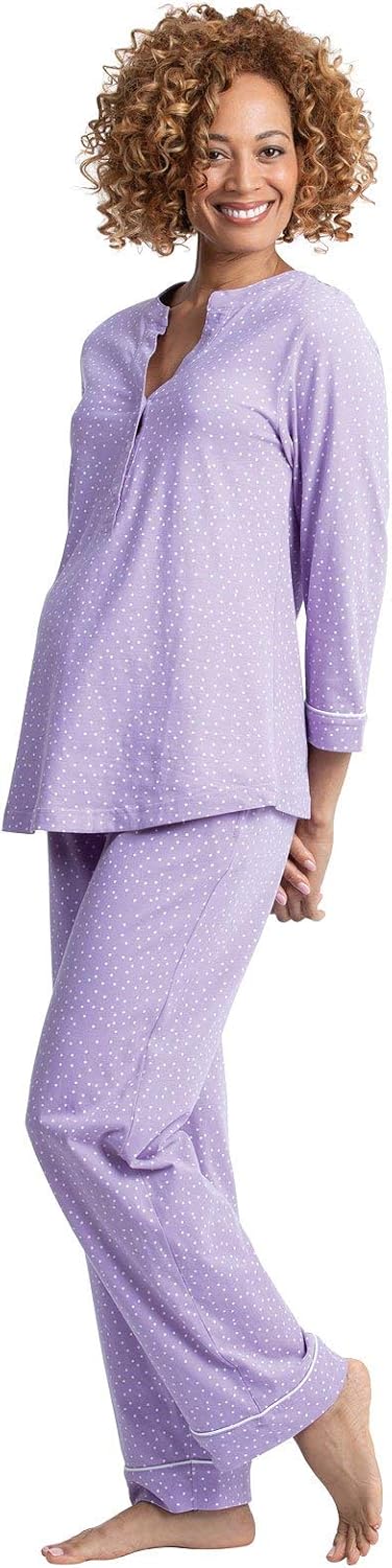 Nursing Sleepwear PajamaGram Womens Maternity Pajamas Cotton