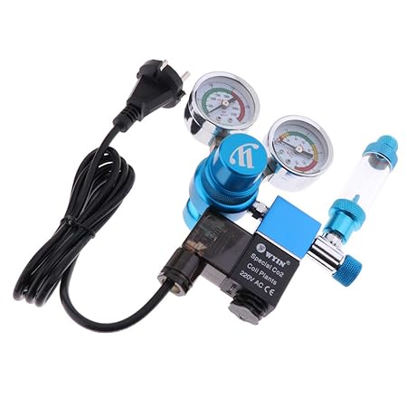perfk CO2 Druckminderer Regulator mit Blasenzähler für Aquarium