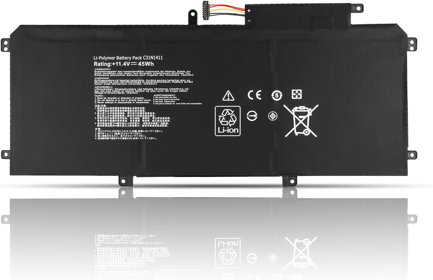 K KYUER 45Wh C31N1411 Laptop Battery for ASUS ZenBook U305 U305CA U305F U305FA U305L U305LA U305UA UX305 UX305CA UX305F UX305FA UX305UA U305FA5Y10 U305FA5Y71 U305FA6Y30 UX305FA-USM1