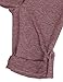 Henley Shirts for Women, Jazzco Women's Henley V Neck Cuffed Sleeve Lightweight Homecoming Blouse Tops (Wine,Large)