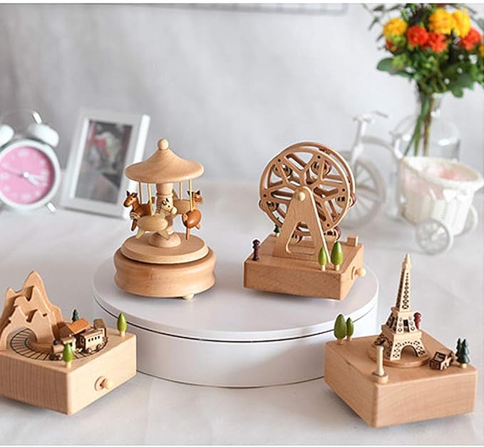 Upretty Cajas de música Personalizadas Letras 3D Carrusel de ...