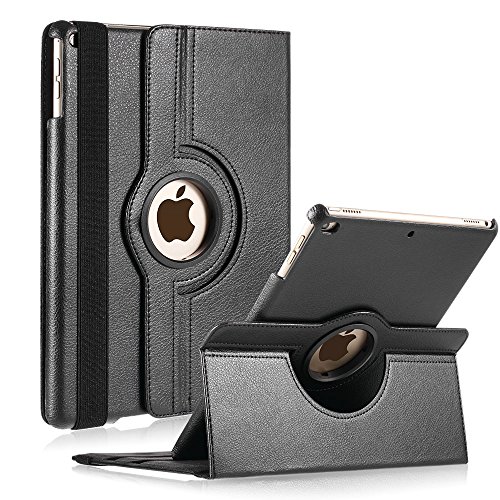 iPad Air 2 Case, iPad Air 2 Cover, iPad Air Case, 9.7 iPad Case 360 Rotating Stand Litchi Leather Full Body Protective Cover with Smart Wake/Sleep for 9.7 Inch Apple iPad (2017/2018)